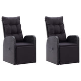 5 Piece Garden Dining Set Black