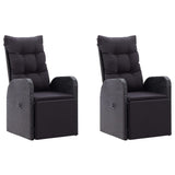 5 Piece Garden Dining Set Black - Top-Down View