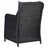 5 Piece Garden Dining Set Black - Extra Image