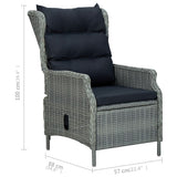 7 Piece Garden Dining Set Light Grey - Extra Image