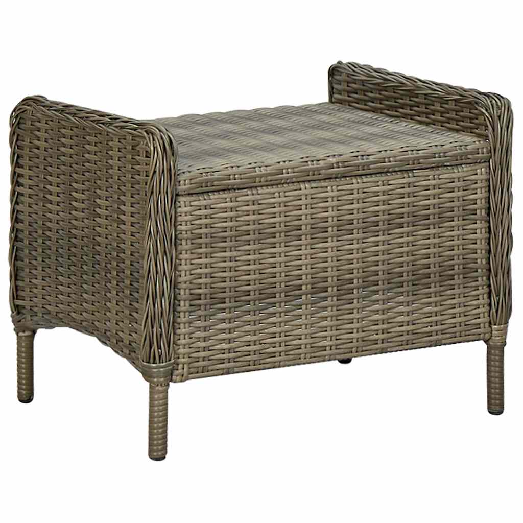 7 Piece Garden Dining Set Brown