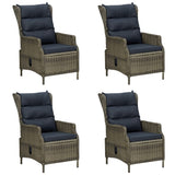 7 Piece Garden Dining Set Brown - Top-Down View