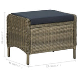 7 Piece Garden Dining Set Brown - Extra Image