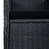 5 Piece Garden Dining Set Dark Grey - Close-Up Angle