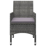 7 Piece Garden Dining Set Grey