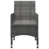 7 Piece Garden Dining Set Grey