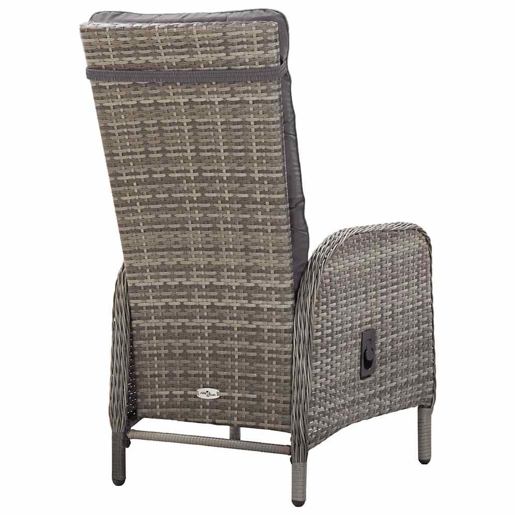 7 Piece Garden Dining Set Grey