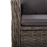 7 Piece Garden Dining Set Grey
