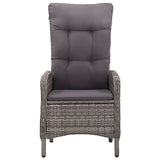 7 Piece Garden Dining Set Grey