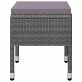 9 Piece Garden Dining Set Grey - 45-Degree Angle