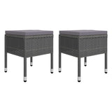 9 Piece Garden Dining Set Grey