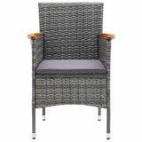 9 Piece Garden Dining Set Grey