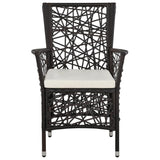 7 Piece Garden Dining Set Brown