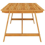 7 Piece Garden Dining Set Grey - Top-Down View