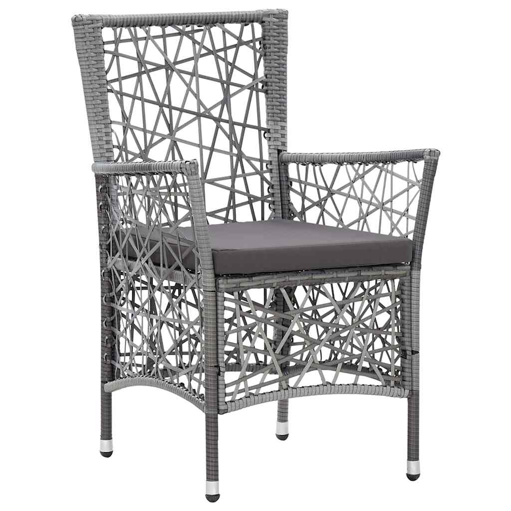 7 Piece Garden Dining Set Grey