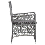 7 Piece Garden Dining Set Grey