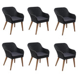 7 Piece Garden Dining Set Black