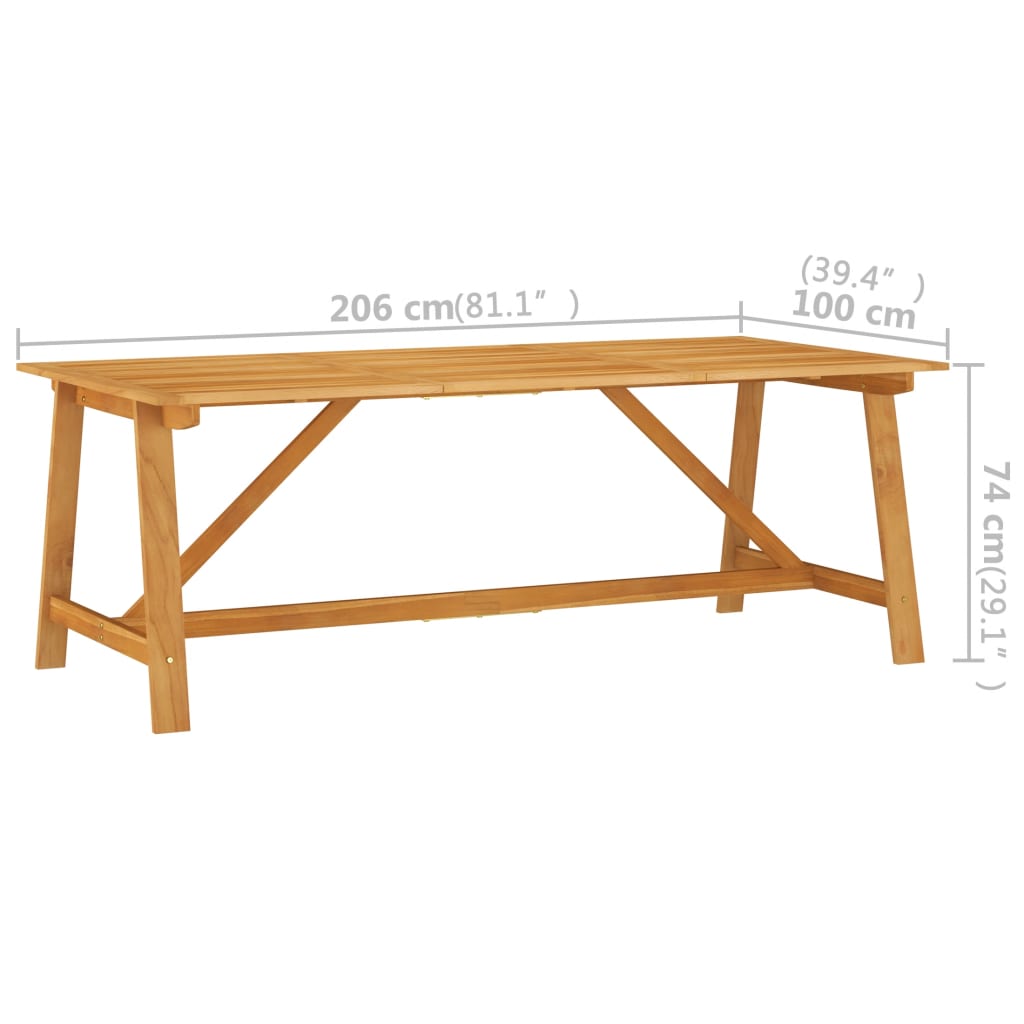 7 Piece Garden Dining Set Black