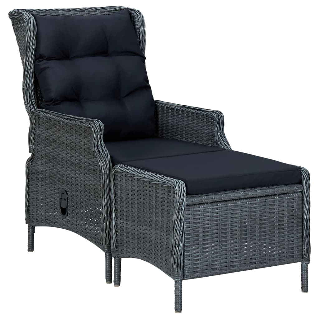 9 Piece Garden Dining Set Dark Grey