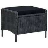 9 Piece Garden Dining Set Dark Grey