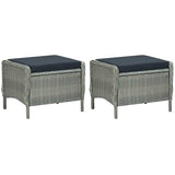 9 Piece Garden Dining Set Light Grey