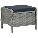 9 Piece Garden Dining Set Light Grey