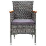 3 Piece Garden Dining Set Grey