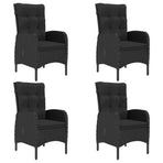 5 Piece Garden Dining Set Black