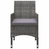 5 Piece Garden Dining Set Grey - Rear View