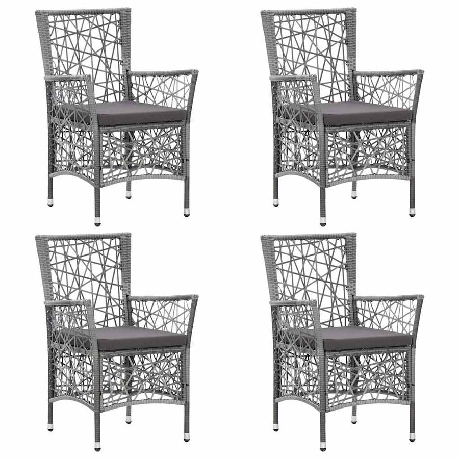5 Piece Garden Dining Set Grey