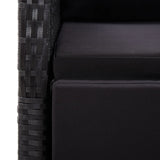 3 Piece Garden Dining Set Black