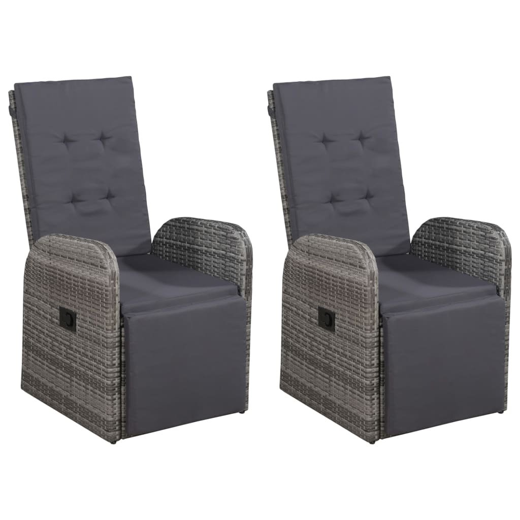 5 Piece Garden Dining Set Grey