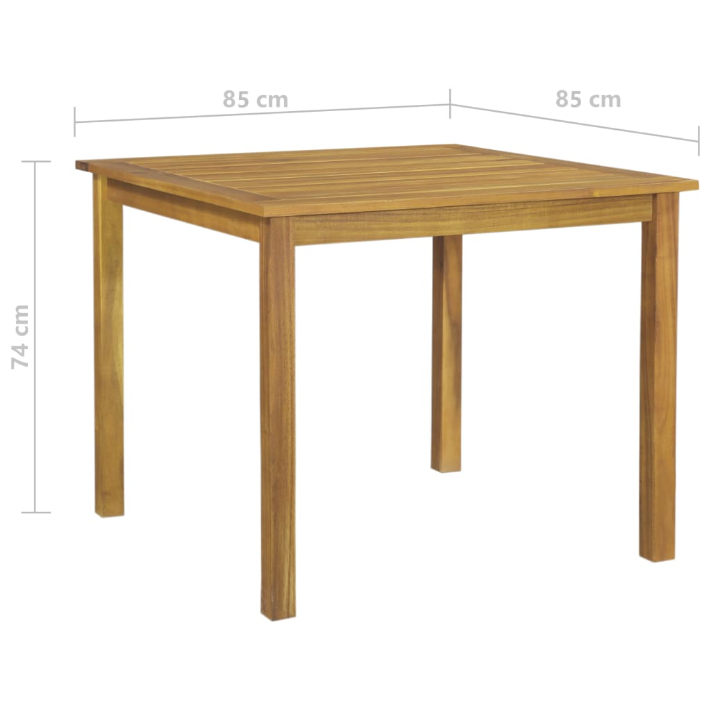 3 Piece Garden Dining Set Black