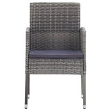 5 Piece Garden Dining Set Grey - Rear View