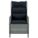 3 Piece Garden Dining Set Light Grey - Close-Up Angle