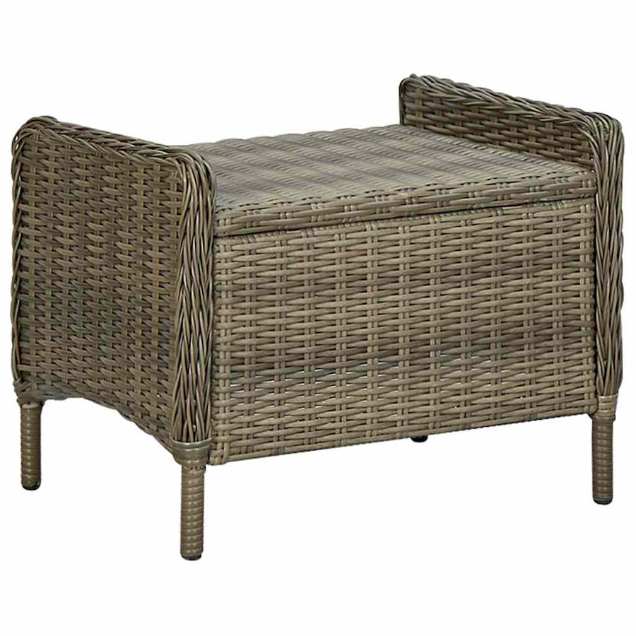 5 Piece Garden Dining Set Brown