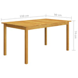 5 Piece Garden Dining Set Grey - Extra Image