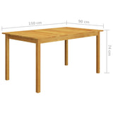 5 Piece Garden Dining Set Grey - Extra Image