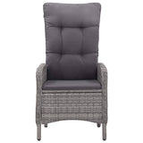 7 Piece Garden Dining Set Grey