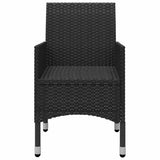 7 Piece Garden Dining Set Black - Extra Image