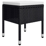 7 Piece Garden Dining Set Black