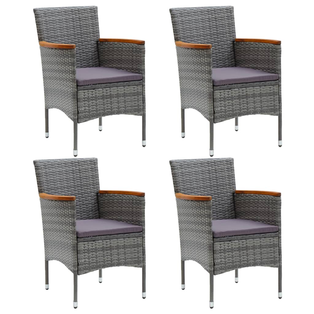 7 Piece Garden Dining Set Grey