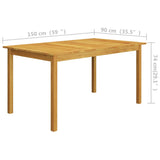 5 Piece Garden Dining Set Grey - Extra Image