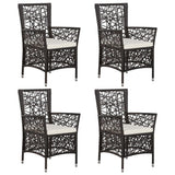 5 Piece Garden Dining Set Brown