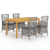 5 Piece Garden Dining Set Grey