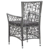 5 Piece Garden Dining Set Grey