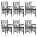 7 Piece Garden Dining Set Grey