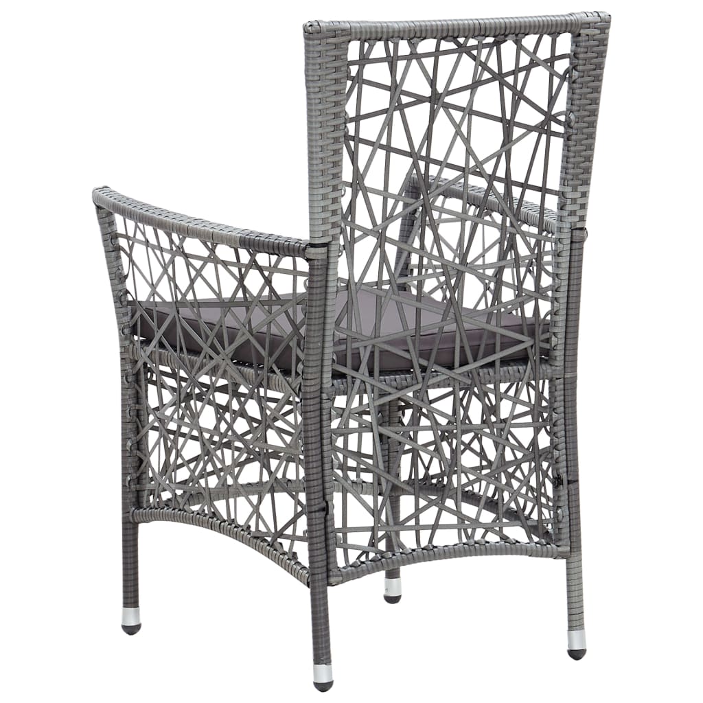 7 Piece Garden Dining Set Grey