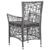 7 Piece Garden Dining Set Grey