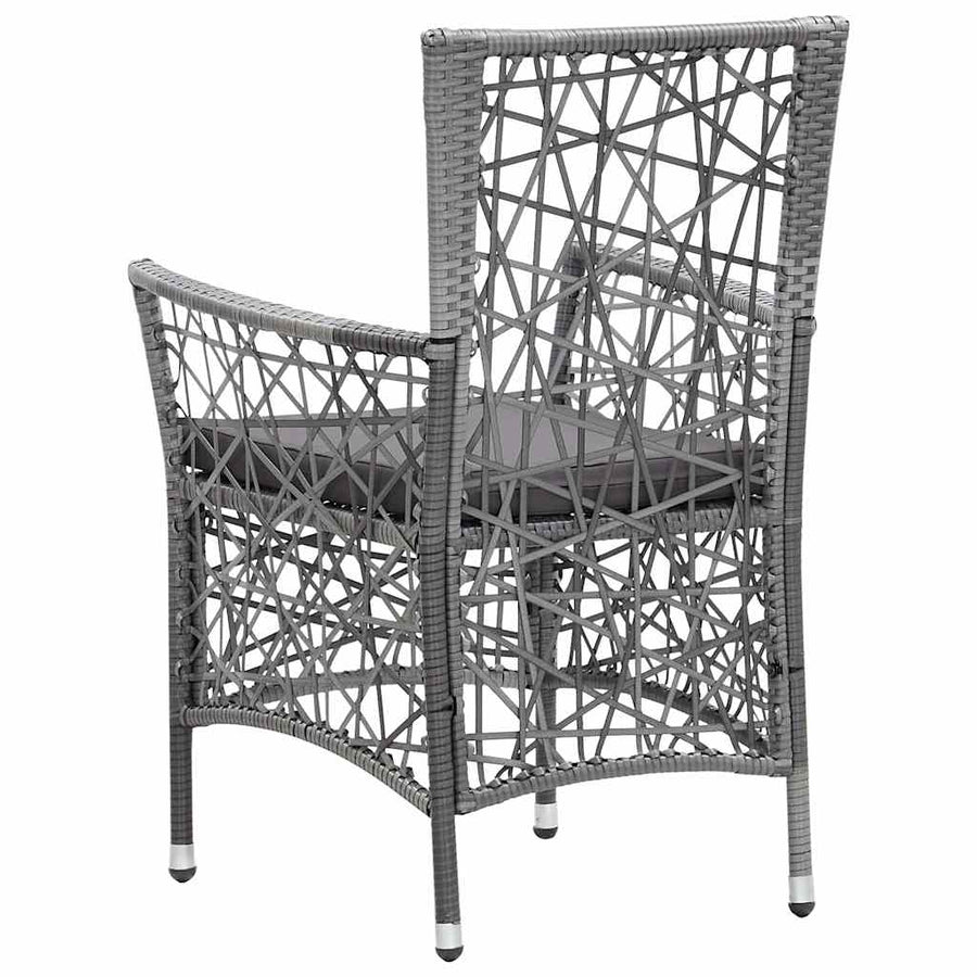 7 Piece Garden Dining Set Grey